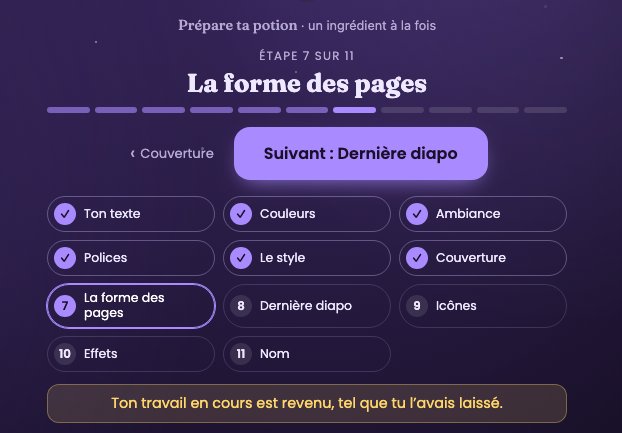 Les 11 étapes du Chaudron